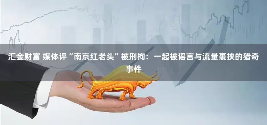 汇金财富 媒体评“南京红老头”被刑拘：一起被谣言与流量裹挟的猎奇事件
